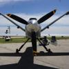 The rear-mounted turboprop engine of the MQ-9 UAS.