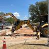 Utility Construction on College Hills 7/22 (LIVE! Photo/Yantis Green)