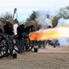 Firing of the cannons at Christmas at Old Fort Concho