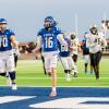 Lake View's Nick Leyva runs into the end zone after a touchdown catch against Lamesa on Friday, Sept. 13, 2024, at San Angelo Stadium.