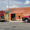 Firefighters responded to a structure fire Wednesday at an old automotive repair shop on South Chadbourne Street.