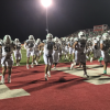 The Wall Hawks go through warmups at halftime during their game with Jim Ned in Tuscola on Friday, Sept. 12, 2025.