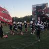 The Ballinger Bearcats run onto the field before their game against Bangs on Friday, Oct. 10, 2025, at Bearcat Stadium.