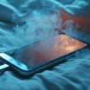 A woman claimed her smartphone bruned her while sleeping with it. This is a representative image with a tad bit hyperbole. 