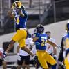 Angelo State's Xavier Walton intercepts a pass during the 2025 season.