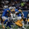 Green Bay Packers Micah Parsons in action against the Detroit Lions