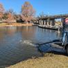 The Texas Parks and Wildlife Department stocked rainbow trout in the Concho River in downtown San Angelo on Tuesday for the final time in 2025.