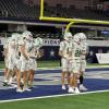 The Wall Hawks warm up before the Class 3A Division II state final against the Newton Eagles on Thursday, Dec. 18, 2025, at AT&T Stadium in Arlington. 
