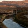 The sun sets over the Rio Grande in Big Bend National Park on Feb. 22, 2025.