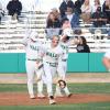 Kellan Oliver (center) went 4-for-4 with two home runs to lead the No. 5-ranked Wall baseball team to a win over Clyde on Tuesday.