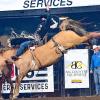 Texas cowboy Leighton Berry scored a 92 on Saturday to take the lead in bareback riding at the San Angelo Rodeo.