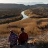 Visitors at Texas' Big Bend National Park look toward the Rio Grande separating Mexico and the United States on Feb. 22, 2025.