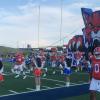 Riley Oines (0) and the Central Bobcats make their way onto the field at San Angelo Stadium before the season opener against Abilene High on Friday, Aug. 28, 2026. 