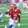 San Angelo Central wide receiver Jesse Smith runs after the catch against Abilene High on Friday, Aug. 28, 2026.