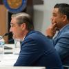 Harris Co. District Attorney Sean Teare speaks during an oversight hearing about the July 7 fatal shooting of Lorenzo Salgado Araujo, in Houston on July 24, 2026.