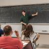 Dr. Simon Pfeil teaching an Angelo State mathematics class