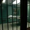 Texas' execution chamber as seen from the witness viewing room at the Texas State Penitentiary in Huntsville.