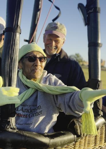 Mary Sandoval rides in a hot air balloon to check off the biggest item on her bucket list. 