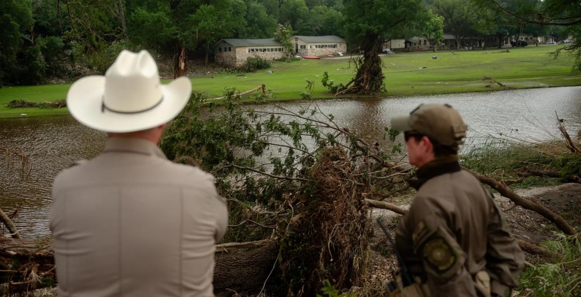 Camp Mystic along the banks of the Guadalupe River in Hunt on July 5, 2025. 