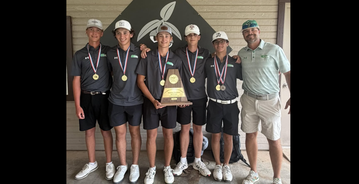 The Wall boys golf team of Maxwell Wymore, Stratten Abel, Kasen Hudson, Cannon Willard and Cash Yocham will look to defend the program's state title April 27-28 in Austin.