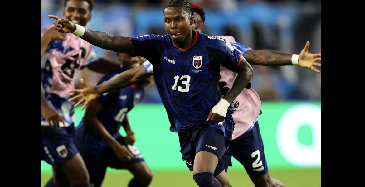Cape Verde celebrates a goal during the 2026 World Cup.