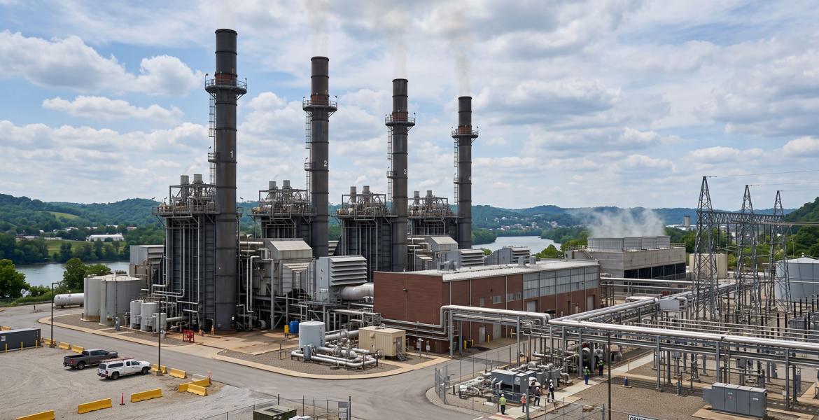 Smoke stacks at a power plant, representative image. Shown to display what 50- to 80-foot smokestacks will look like.