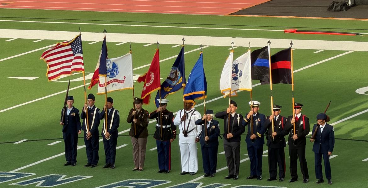 US Armed Forces tribute at the San Angelo Central High School game on Sept. 11, 2026