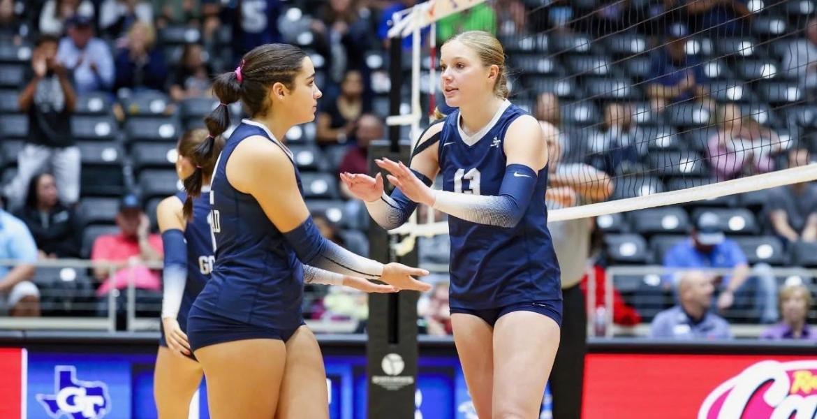 The Goliad volleyball team is shown during the 2025 season.